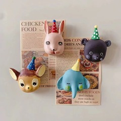 クリエイティブサーカス森系アニメかわいい小動物冷蔵庫貼り立体樹脂磁気貼り装飾貼りメッセージ貼り