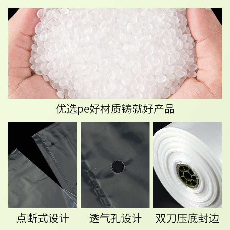 Bolsa de entrega transparente bolsa de enrollamiento continuo embalaje bolsillo preabierto unilateral bolsa de embalaje logística bolsa de embalaje impermeable sellado