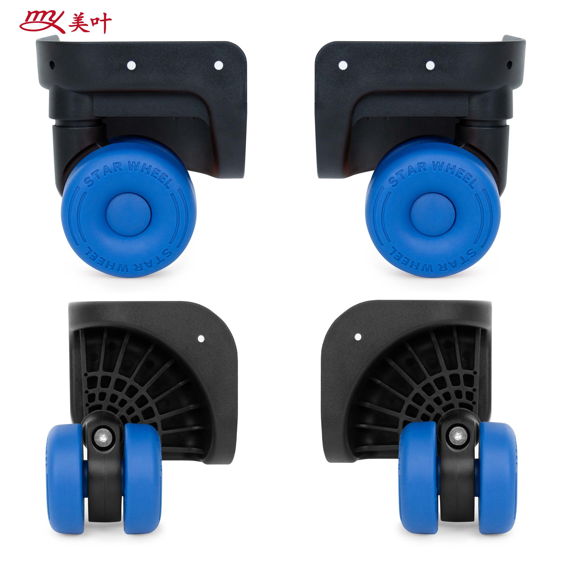 Meiye's New Colorful Tpe Universal Wheels for Hard Cases, Smooth and Wear-Resistant Wheels, High-Load-Bearing Corner Wheels for Cross-Border Luggage