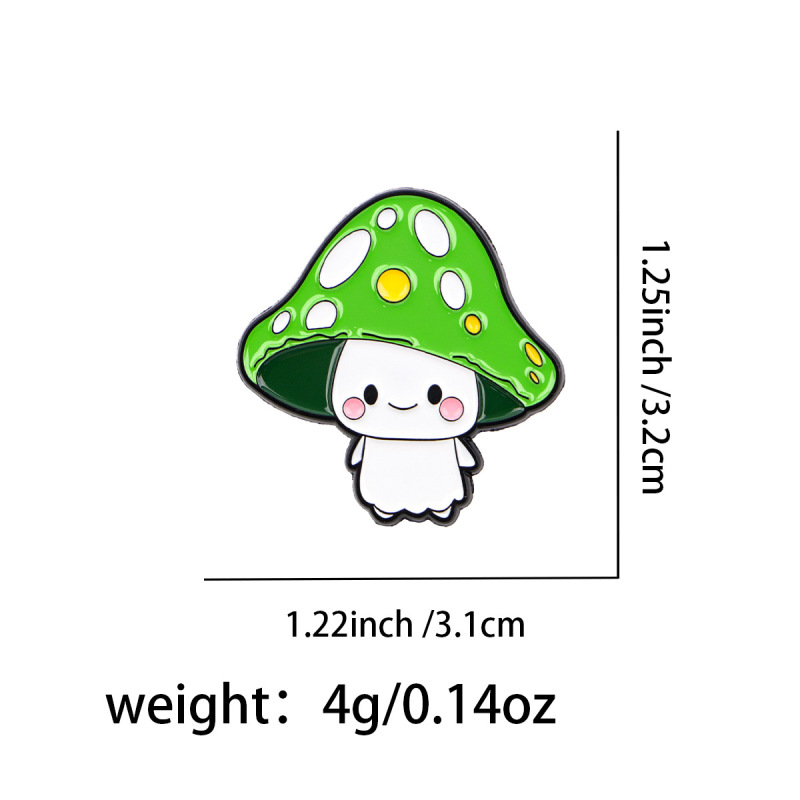 蘑菇胸针卡通金属徽章创意包包个性饰品勋章服装胸针可爱配饰|undefined