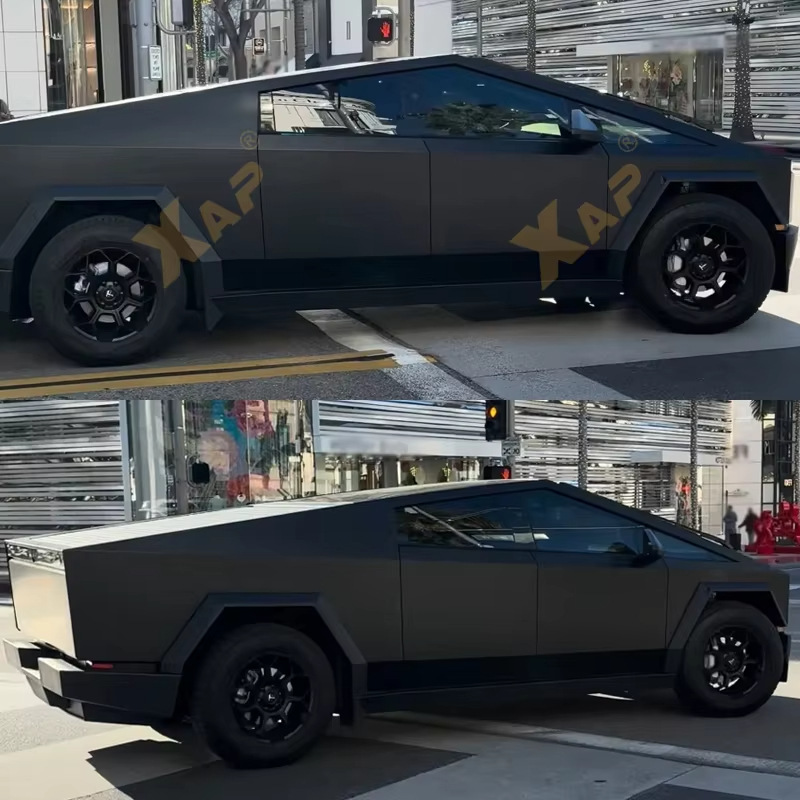 Suitable for Tesla Cyberpickup truck pre-cut TPU dumb black protective film PPF cross-border for Amazon