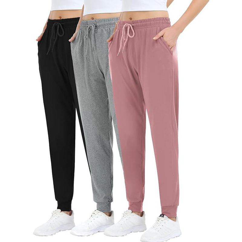European and American Women's Jogging Pants with Pockets Sweatpants Lightweight Casual Plaid Yoga Pants Amazon