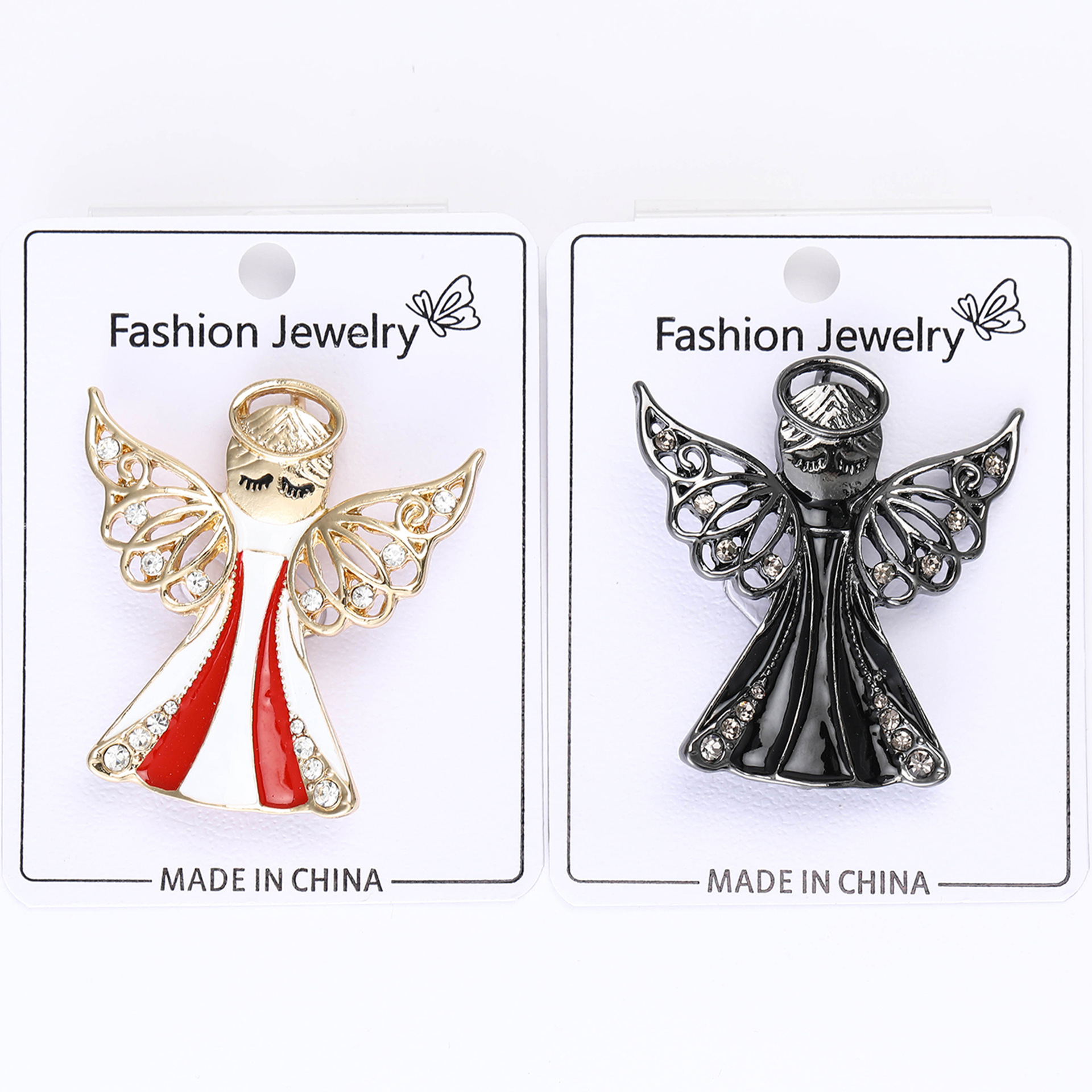 European and American Simple Alloy Enamel Angel Brooch Creative Personalized Clothing Pin Accessories Manufacturer Wholesale