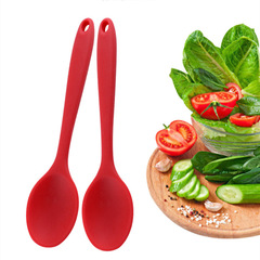 Large one-piece silicone sealed all-inclusive key soup spoon soft head spoon soup ladle pot protector non-stick spoon kitchenware