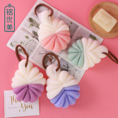 New adult seashell shower puff double color simple high-quality shower puff that doesn't scatter and is suitable for scrubbing back