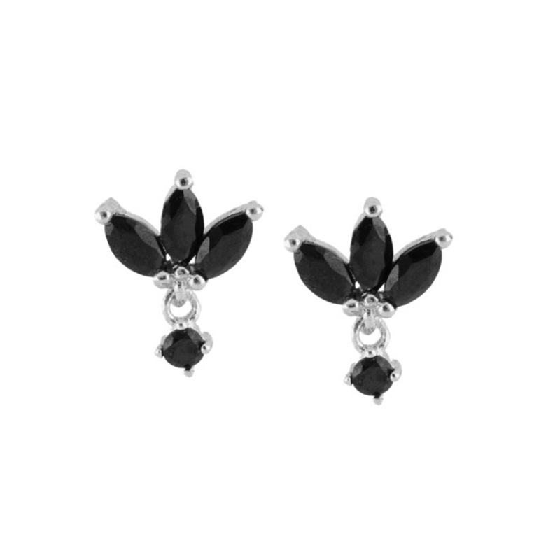 Sterling Silver Needle Inlaid Zircon Butterfly Ear Clip Earrings Women's Simple Elegant Earrings Niche Design Ins Style Jewelry display picture 9