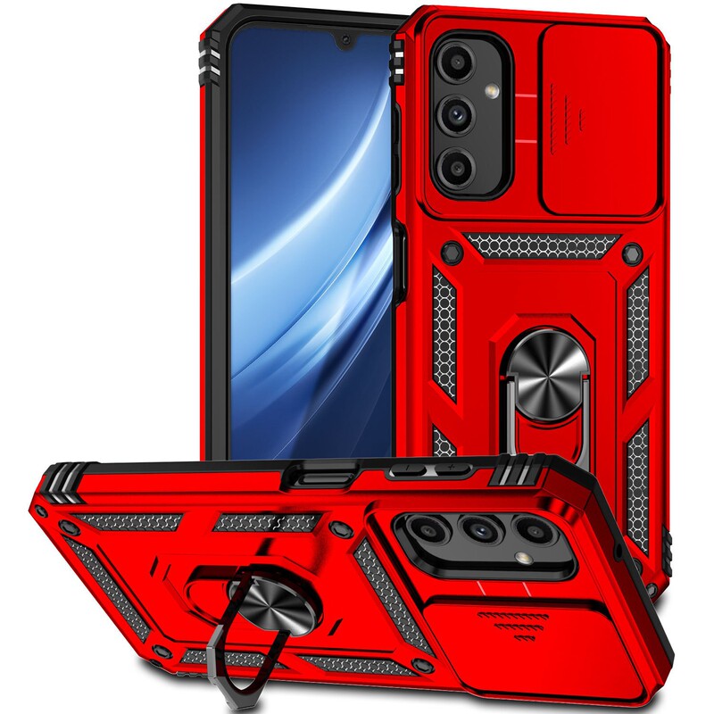 Cross-Border Applicable Samsung A56 Sergeant Push-Window Phone Case Sama26 Magnetic A36 Stand A17 Anti-Drop Protective Cover