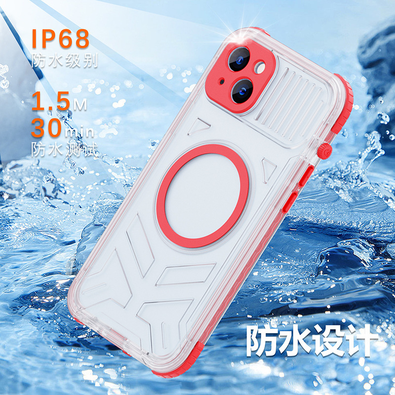 Fashion lightweight iPhone15 waterproof mobile phone protective shell swimming diving Apple 15promax drop-resistant protective shell Fashion lightweight iPhone15 waterproof mobile phone protective shell swimming diving Apple 15promax drop-resistant protective shell