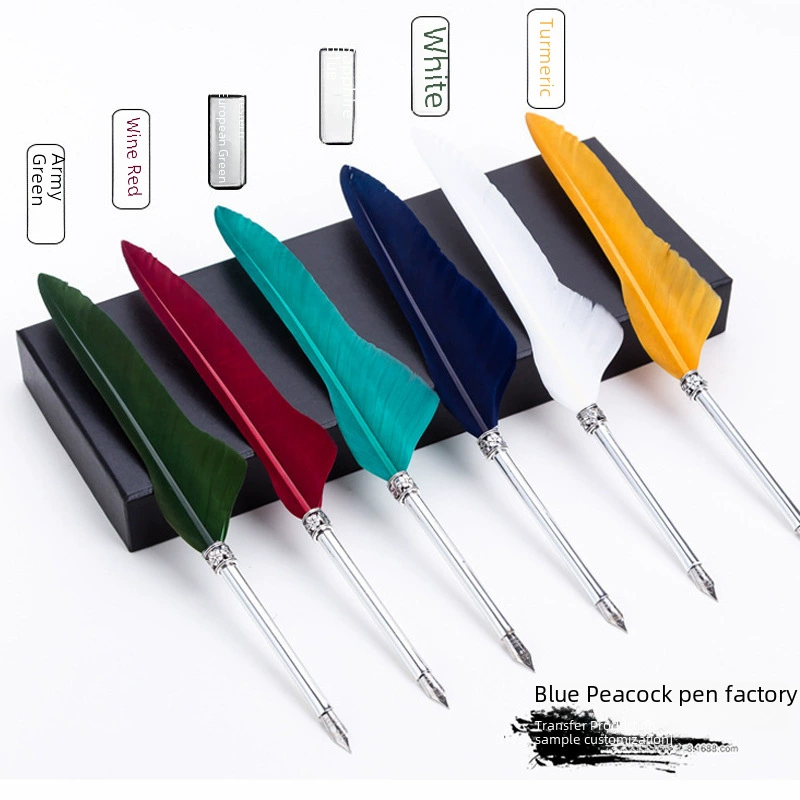 蓝孔雀 Pen, ноутбук, набор, подарочная коробка для друга, творческая ручка, подарок на день рождения