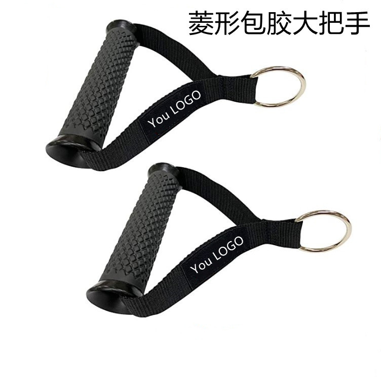 Accesorios de fitness manejar colgando dispositivo de tensión mango cuerda de tensión cuerda elástica mango de goma mango recubierto mango de esponja