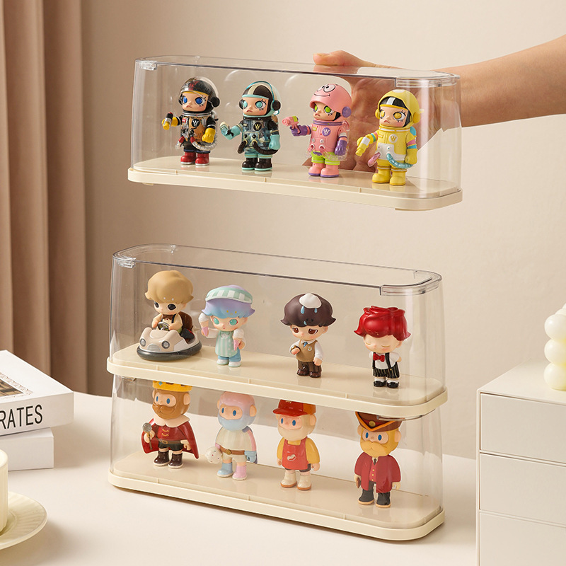 単層フィギュア収納ボックス、積み重ね可能、防塵、バブルマートフィギュアディスプレイスタンド、人形ギフト、おもちゃボックス、収納|undefined
