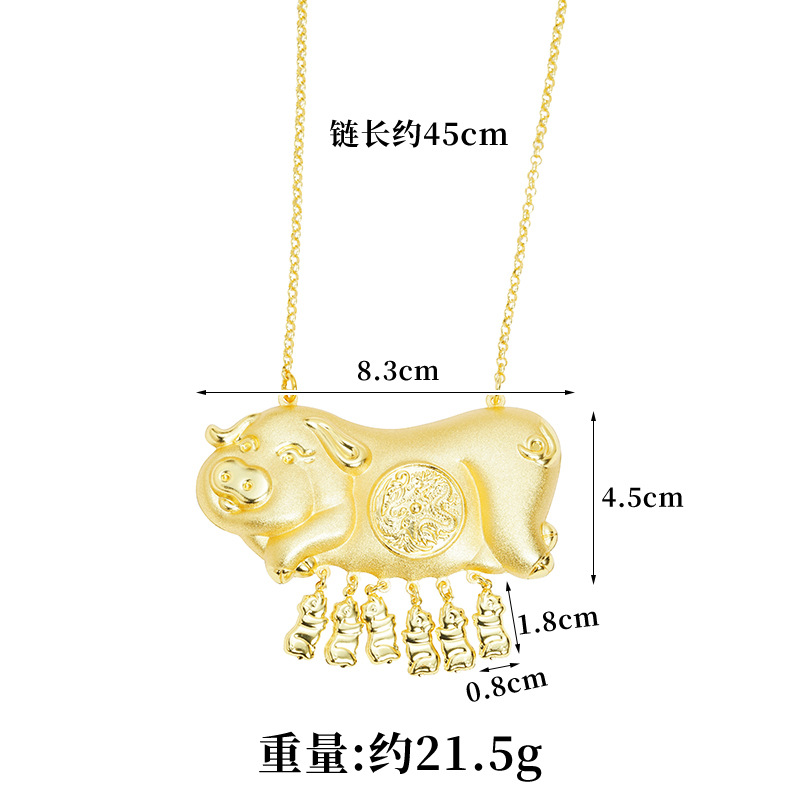 Collar de oro de arena vietnamita boda imitación de cerdo de oro auspiciosa significa accesorios de boda cadena no se desvanece el suministro de joyas