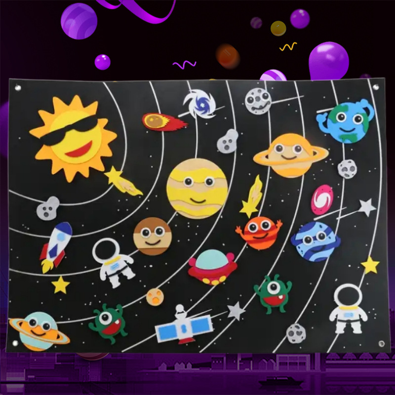 Fábrica en stock sintió tablero ocupado educación para niños ciencia y educación juguetes aprendizaje tablero infantil acción entrenamiento educación tablero