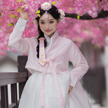 新款韩服朝鲜服延吉公主女网红写真服装宫廷礼服演出表演服四季款