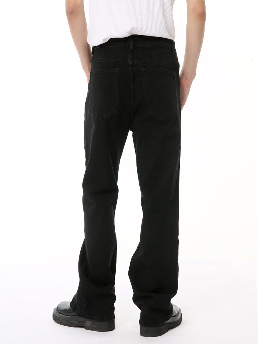 MTLCLOTHES Hombres| 2024 verano nuevo metal zip diseño de empalme microlongo marca de moda jeans