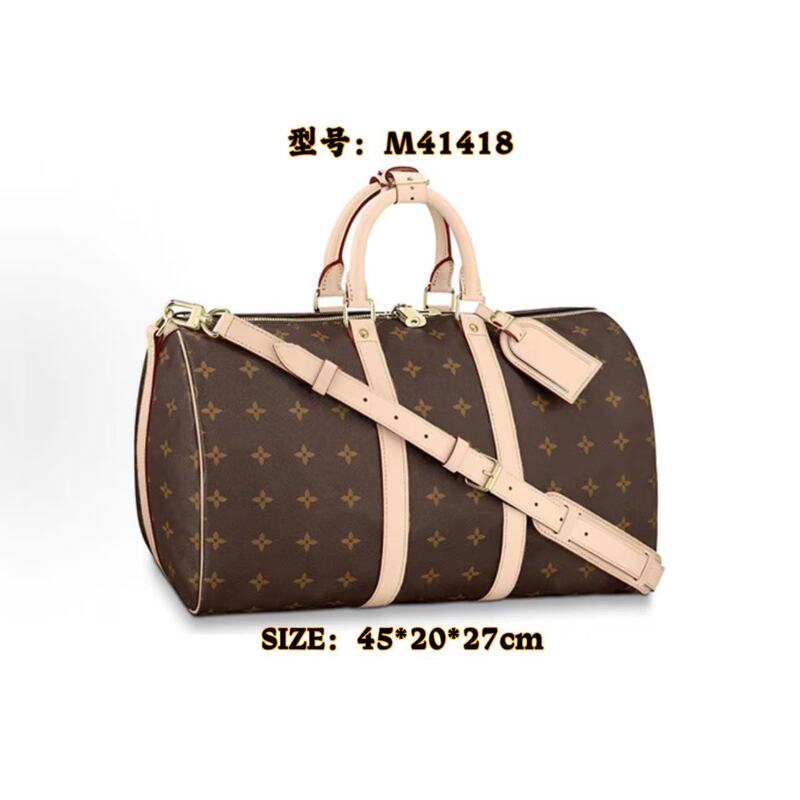 新しい高品質 keepall45cm トラベルバッグ荷物バッグ大容量トラベルバッグビジネストラベルポータブルフィットネスバッグ|undefined