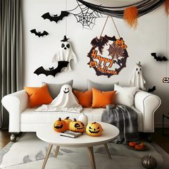 ハロウィンカボチャ吊り下げハッピーウェルカムサイン装飾ドアサインカボチャ壁装飾壁サイン吊り下げ