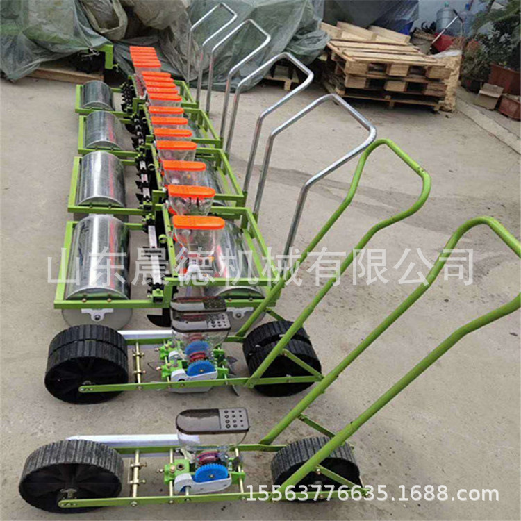 手推式蔬菜精播机 香菜西兰花点播蒲公英播种施肥机