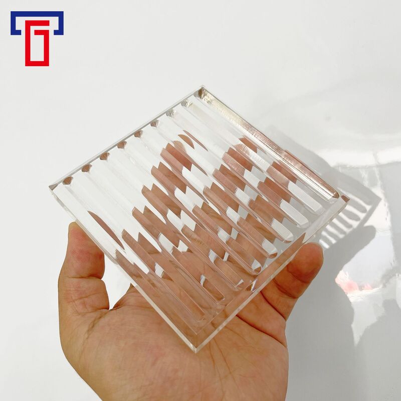 Jiangtian Acrylic Display Stand Tongue Stud Straight Rod Storage High Transparency Polished Groove Display Stand for Earrings