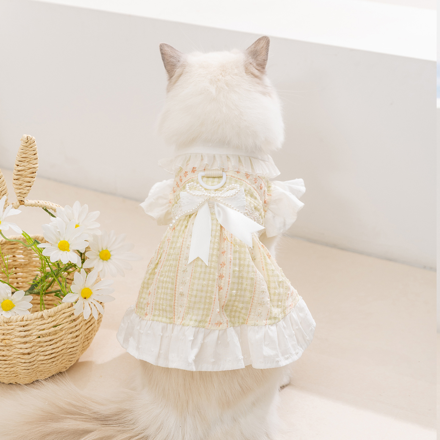 26 nuevo viento de primavera y verano de corte delgado vestido de perro gato perro pequeño y mediano Teddy Bear mascota ropa de perro