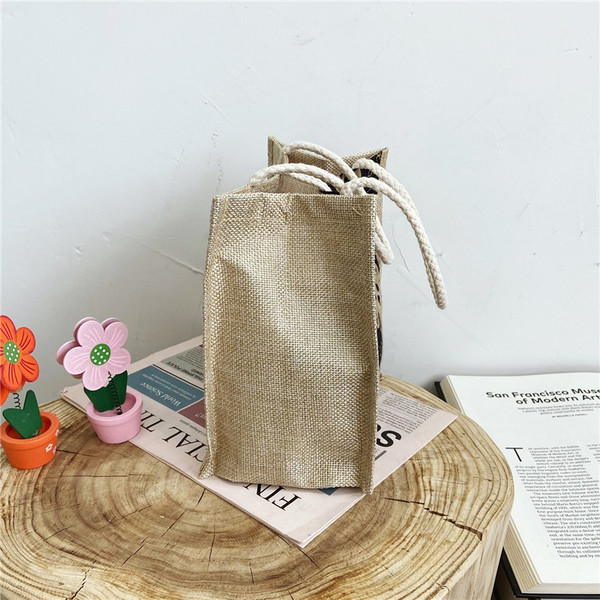 Japanese cartoon cute linen bag for students