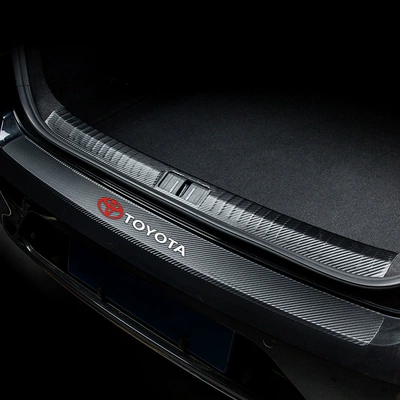 door edge protection, Dekorativ pedal başlıqları - car-standard-toyota-sharp-put-outside-and-inside-2-pieces-tail-box-sticker