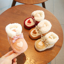 婴儿棉鞋冬季软底宝宝鞋袜保暖加厚加绒新生儿鞋子防掉0-1岁12月