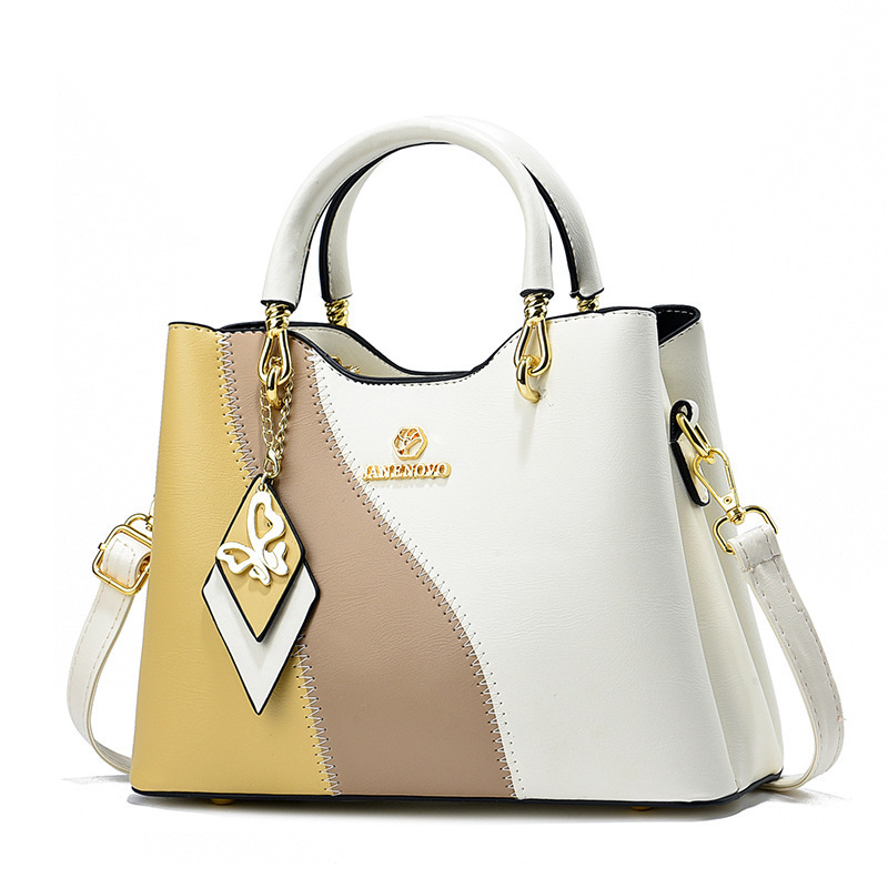 Bolso a juego de color para mujer 2023 nuevo bolso versátil contraste color gran capacidad bolso de hombro de moda