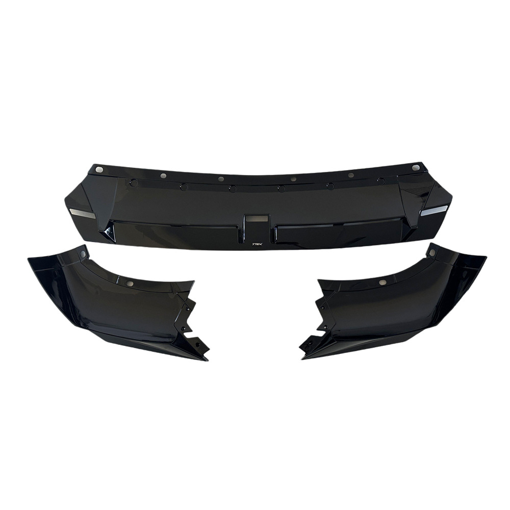 Suitable for 22-25 BMW X3 G01 late LCI modified VTEN front lip, front air spoiler, glossy black three-section front splitter