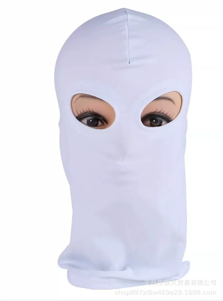 Adult polyester hood mask, multiple colors, full‑cover or eye/mouth openings