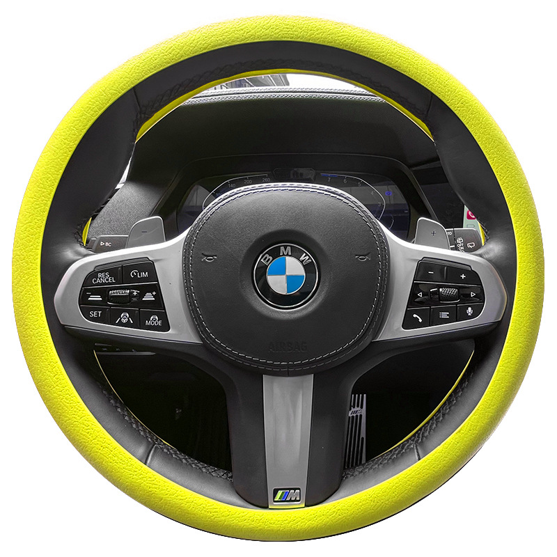 Cubierta del volante de silicona del coche hombres y mujeres de moda de verano cubierta de la manija antideslizante absorbente de sudor universal Four Seasons delgada suave