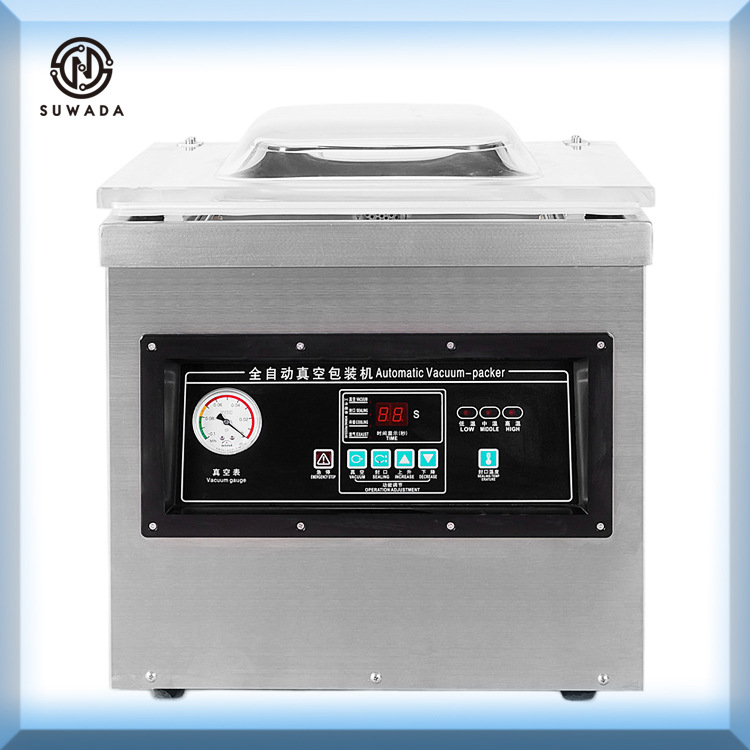Máquina envasadora al vacío doméstica de sobremesa, apta para seco y húmedo