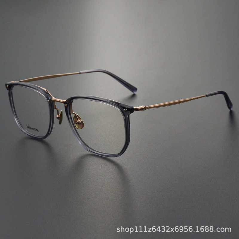 BT6000 Ultra Light Pure Titanium Glasses Frame Men's Myopia Glasses Square Frame Women's Fashion Retro Trend Karry Wang Same Style