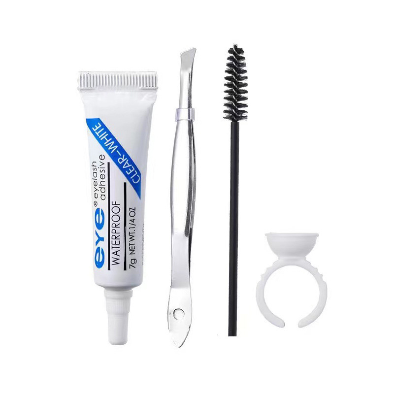 Fábrica de belleza de pestañas injerto herramientas de pestañas principiantes pinzas auto-injerto cepillo de pegamento especial conjunto de ejercicio al por mayor