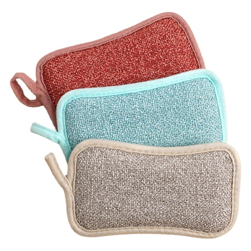 Esponja de fibra de bambú para lavar platos y limpiar ollas en el hogar, paño mágico para platos, paño de limpieza para cocina, esponja de limpieza.