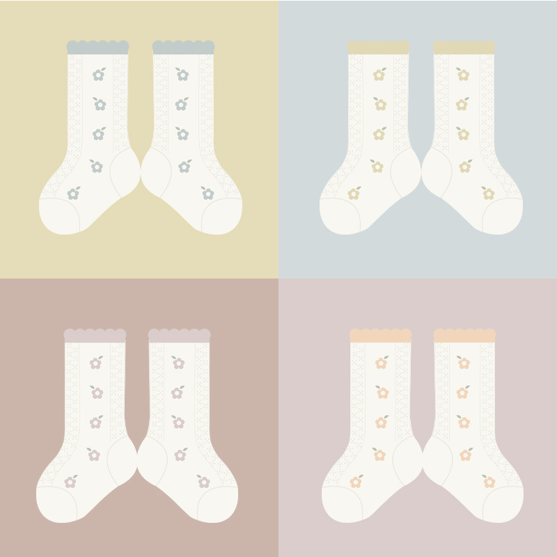 2022 fábricas de calcetines de la fuente de la industria de calcetines de los niños personalizados lindos princesas de flor triturada procesamiento de medias personalizados