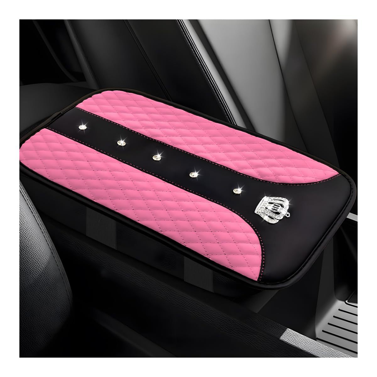 Pad Crown Leather: Huángguān Armrest box pad - pink