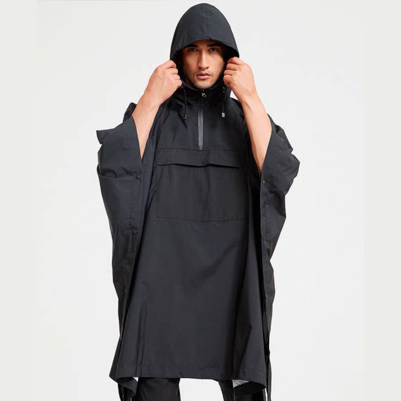 Tactical Raincoat Outdoor Waterproof Multi-function Anti-rainstorm Pressure Glue Rain Travel Mountaineering Fishing Camping Portable Folding