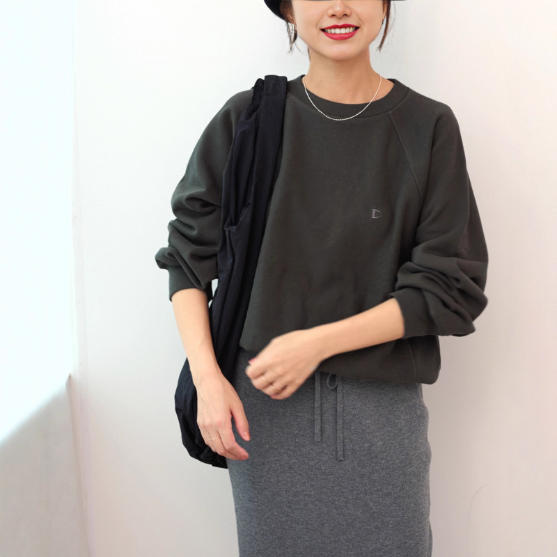 原工厂直供外贸服装CH-JS新侧拼插肩袖圆领男女同款情侣毛圈卫衣T|undefined