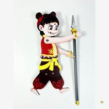 ✅木影戏 木偶人  地方特色工艺品 幼儿园小朋友动手玩具 单手操