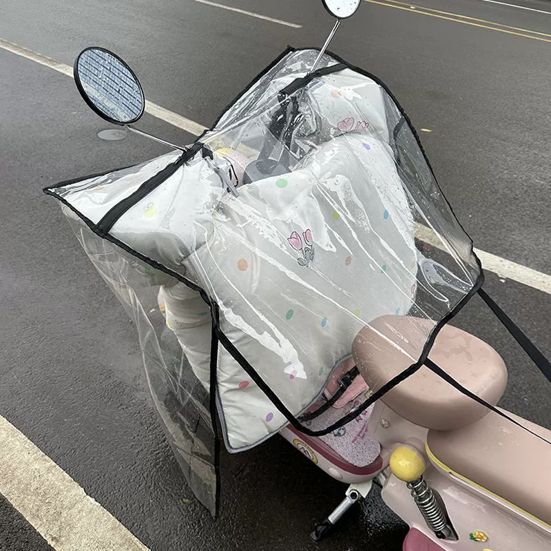 Дождевик, пыле- и влагозащитный, утолщенный и расширенный, аккумуляторный автомобиль, чехол для мотоцикла, прозрачный и водонепроницаемый.