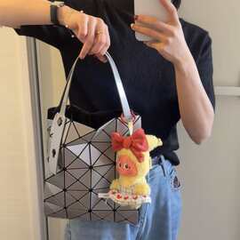 日本原厂特价6格磨砂雾面菱格包单肩腋下包手提斜挎女包托特包