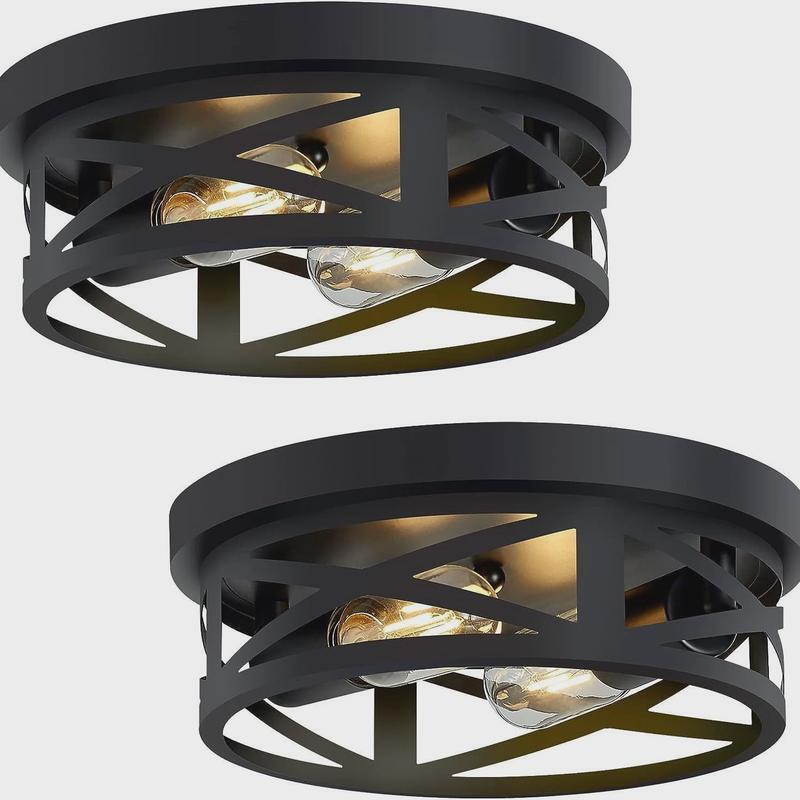 Cross-border Amazon US-standard black recessed ceiling light fixture for farmhouse kitchen, corridor, dining room, bedroom