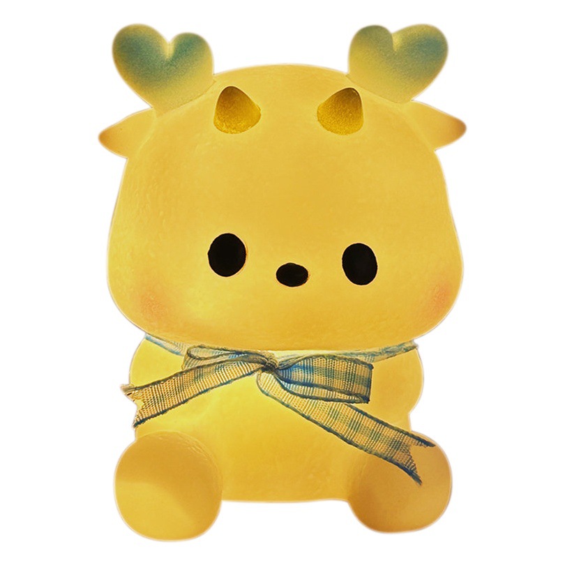 Lindo dragón de dibujos animados año luz de la noche atmósfera creativa decoración de los niños de alto aspecto habitación lámpara de noche regalo