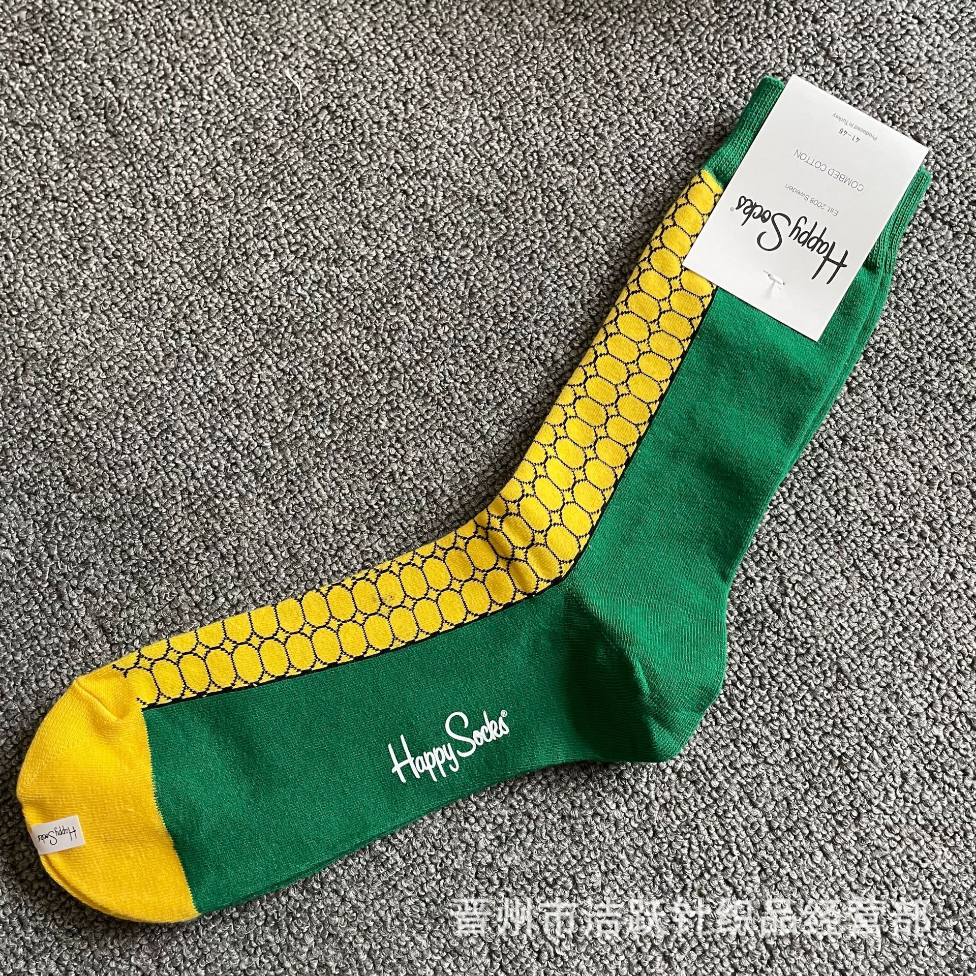 Happy socks新品高品质ハイレザー男性ソックススウェーデンコットンソックスファッションソックスカップルinsロング美脚ソックス