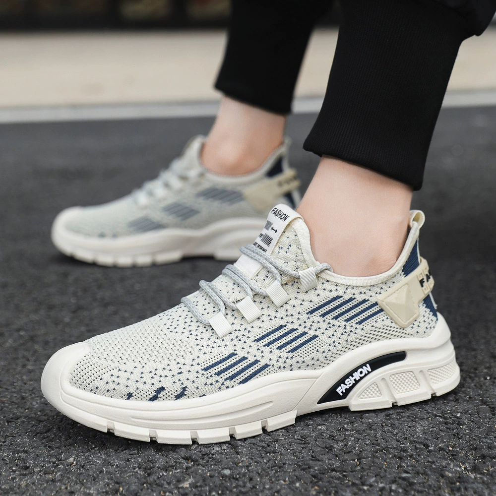 Беговая обувь мужская корейская версия прилива весна лето новая 2024 сетчатая дышащая повседневная обувь модная легкая спортивная обувь