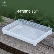 浸水盆多肉植物花盆整理收纳盘长方形塑料透明深托盘周转接水盘