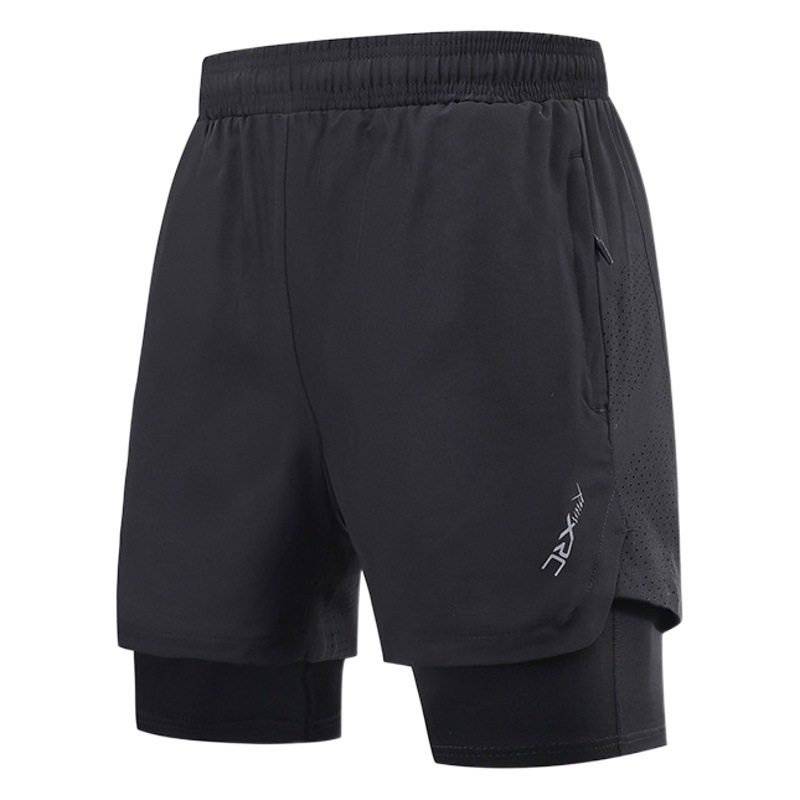 2022 nuevos pantalones cortos deportivos para hombres que corren quinto pantalones de entrenamiento de secado rápido fitness pantalones cortos deportivos falsos de dos piezas para hombres