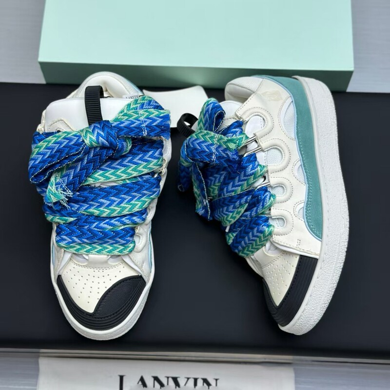 Original Foreign Trade Lanvin Color-Blocked Sneakers, Casual Lace-Up Loafers, Unisex Non-Slip Skate Shoes, Dad Shoes Original Foreign Trade Lanvin Color-Blocked Sneakers, Casual Lace-Up Loafers, Unisex Non-Slip Skate Shoes, Dad Shoes