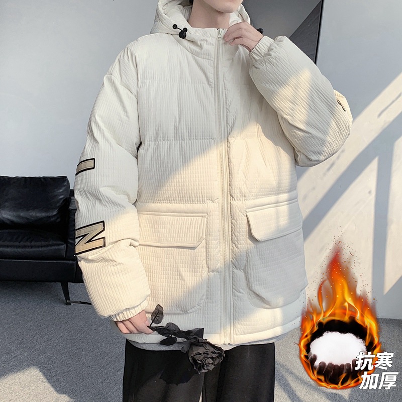 -2025冬季潮流时尚棉衣（金砖格面料连帽）